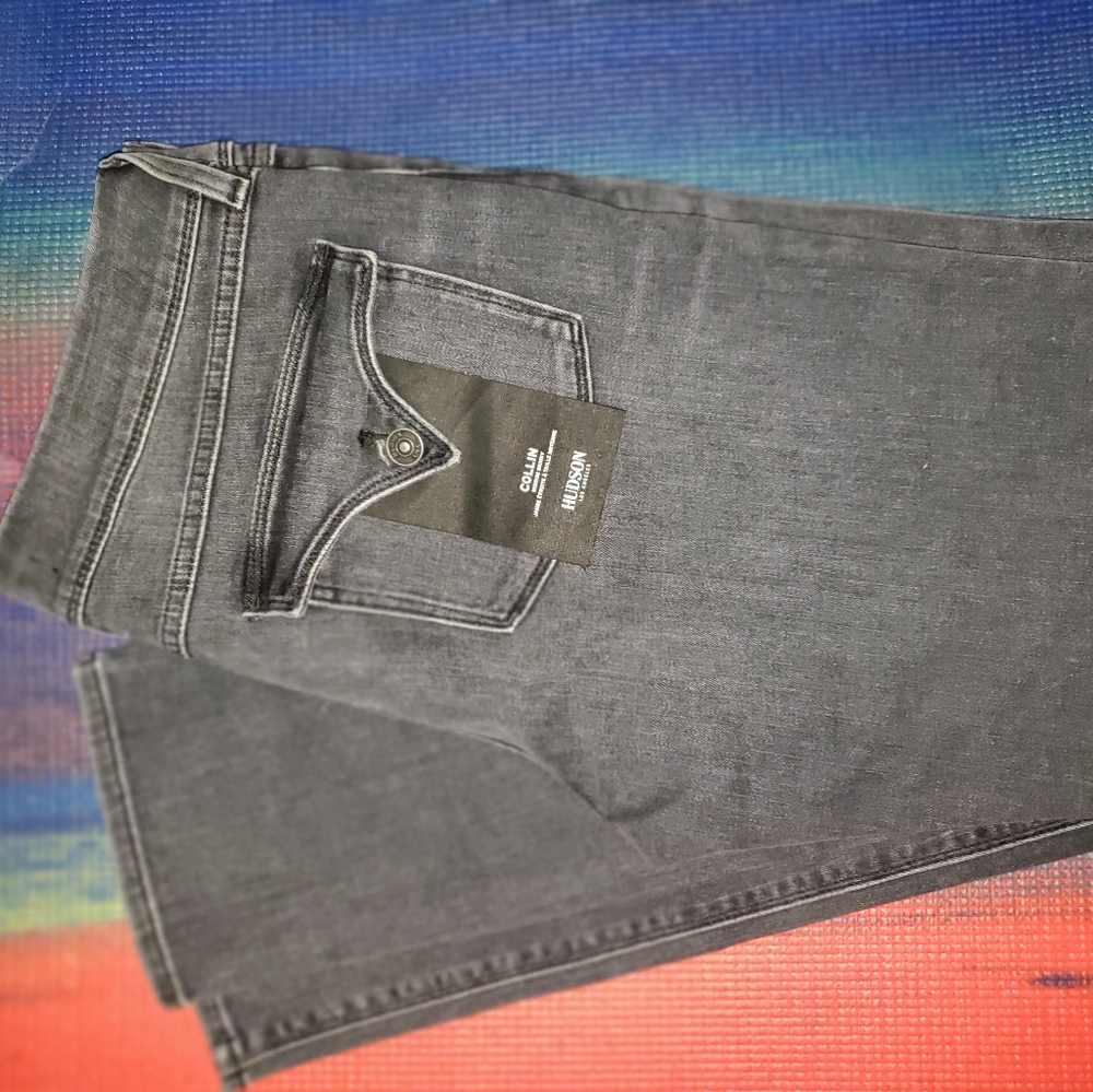 HUDSON Jeans Collin Skinny Ankle Jeans, Black, Size 31 Waist, NWT